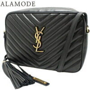 SAINT LAURENT PARIS Lou Camera Bag Shoulder Black Leather Matte